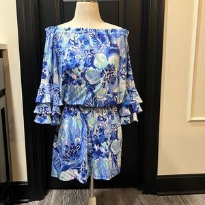 Lilly Pulitzer off the solder shorts romper size XS